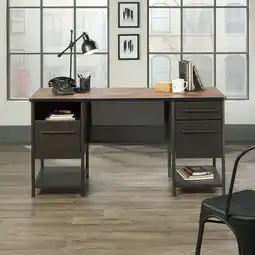 Walmart Sauder Boulevard Cafe Executive Desk, Black Finish offer
