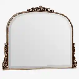 Walmart BEAUTYPEAK 36x 27 Arched Vanity Mirror Vintage Decor Mirror Wall Mounted, Antique Gold offer