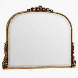 Walmart BEAUTYPEAK 36x 27 Arched Vanity Mirror Vintage Decor Mirror Wall Mounted, Antique Gold offer