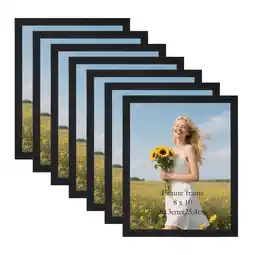 Walmart Giftgarden 8x10 Picture Frame Set of 7, Black Photo Frames 8 by 10 for Wall and Tabletop Display offer