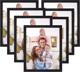 Walmart Giftgarden 8x10 Picture Frame Set of 7, Black Photo Frames 8 by 10 for Wall and Tabletop Display offer