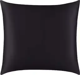 Walmart Mellanni Black Silk Throw Pillow Cover in Gift Box, Mulberry Silk, 18x18, 1 Count offer