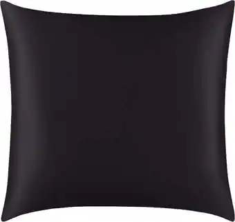 Walmart Mellanni Black Silk Throw Pillow Cover in Gift Box, Mulberry Silk, 18x18, 1 Count offer