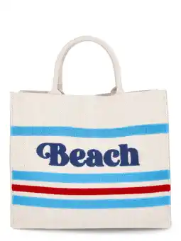 Walmart No Boundaries Burlap Tote Bag, Salty, Light Blue, Women’s offer