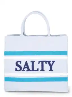 Walmart No Boundaries Burlap Tote Bag, Salty, Light Blue, Women’s offer