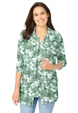 Walmart Woman Within Plus Size 2-Piece Shirt And Tank offer