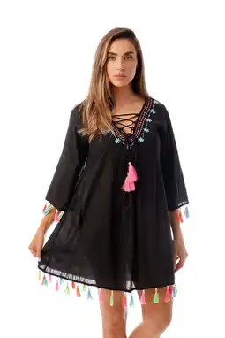 Walmart Riviera Sun Tunic Dresses for Women 21821-BLK-L (Small, Black) offer