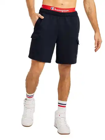 Walmart Champion Men's 8 Inch Powerblend Fleece Cargo Short Sweatshort, up to Size 2XL offer