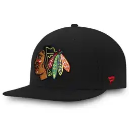 Walmart Men's Fanatics Black Chicago Blackhawks Core Fitted Hat offer