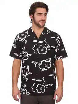 Walmart Birch and Black Men's SS Button Down Printed Camp Shirt , Sizes S-3XL offer