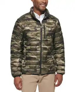 Walmart Club Room Mens Regular fit Puffer Jacket Coat Medium Green Camouflage Packable offer
