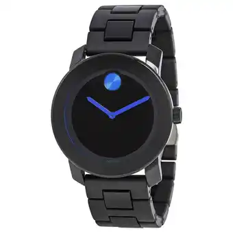Walmart Movado Bold 42 mm Black Dial TR90/Polyurethane Stainless Steel Mens Watch 3600099 offer