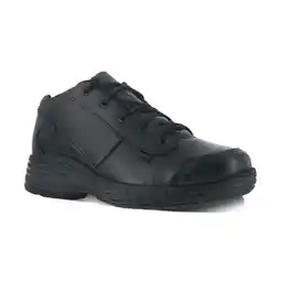 Walmart Reebok Mens Black Leather Work Shoes Postal TCT Mid Oxfords 9.5 W offer