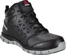 Walmart Reebok Work Men's Sublite Cushion Alloy Toe EH Athletic Mid Cut Work Shoe Black - RB4142 offer