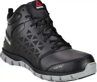 Walmart Reebok Work Men's Sublite Cushion Alloy Toe EH Athletic Mid Cut Work Shoe Black - RB4142 offer