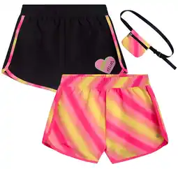 Walmart dELiA*s Girls Athletic Shorts - 2 Pack Running Dophin Shorts for Girls with Fanny Pack (Sizes: 7-16) offer