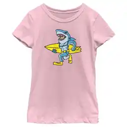 Walmart Girl's Fortnite Agent Jones Surfer Shark Graphic Tee Light Pink Large offer