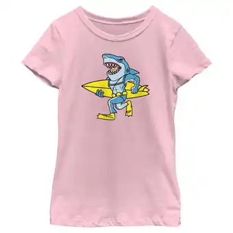 Walmart Girl's Fortnite Agent Jones Surfer Shark Graphic Tee Light Pink Large offer