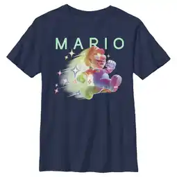 Walmart Boy's Nintendo Super Mario Rainbow Stars Graphic Tee Navy Blue X Small offer