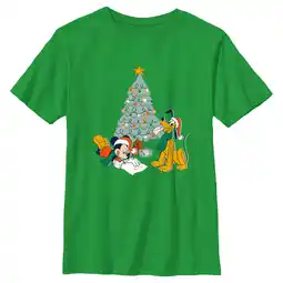 Walmart Boy's Mickey & Friends Letter for Santa Graphic Tee Kelly Green Large offer