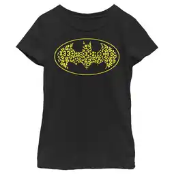 Walmart Girl's Batman Cheetah Print Logo Graphic Tee Black X Large offer
