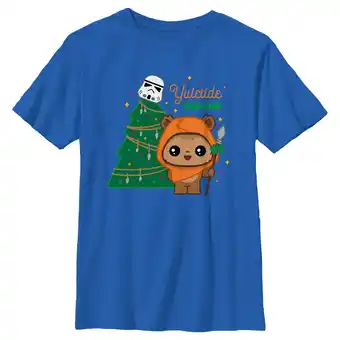 Walmart Boy's Star Wars Yuletide Yub Nub Graphic Tee Royal Blue X Large offer