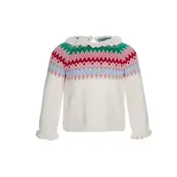 Walmart First Impressions Baby Girls Fair Isle Sweater in Neo Natural - 18 Months (18M) offer