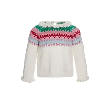 Walmart First Impressions Baby Girls Fair Isle Sweater in Neo Natural - 18 Months (18M) offer