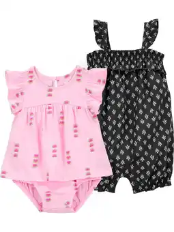 Walmart Carter's Child of Mine Baby Girl Dress and Romper, 2-Piece, Sizes 0/3-24 Months offer
