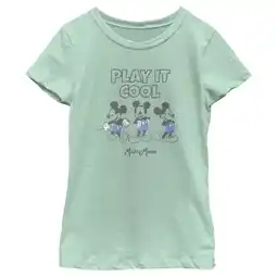 Walmart Girl's Mickey & Friends Play It Cool Graphic Tee Mint X Large offer