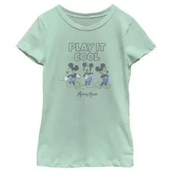 Walmart Girl's Mickey & Friends Play It Cool Graphic Tee Mint X Large offer