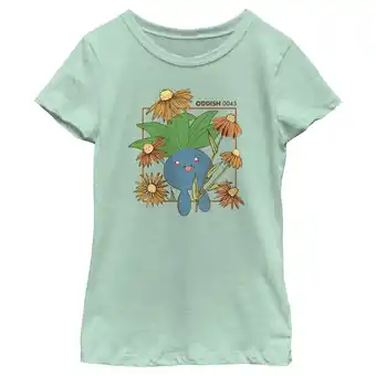 Walmart Girl's Pokemon Sunflower Oddish Graphic Tee Mint X Large offer