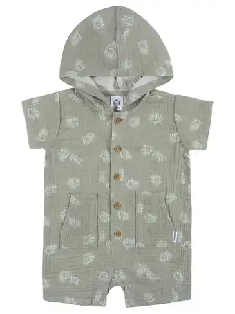 Walmart Gerber Baby Boy Short Sleeve Hooded Romper, Sizes Newborn - 24 Months offer