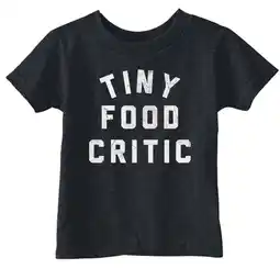 Walmart Toddler Funny T Shirts Tiny Food Critic Sarcastic Graphic Novelty Tee For Young Kids offer