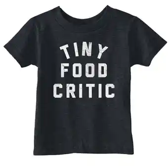 Walmart Toddler Funny T Shirts Tiny Food Critic Sarcastic Graphic Novelty Tee For Young Kids offer
