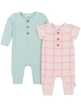 Walmart Gerber Baby Neutral Rompers, 2-Pack, Sizes Newborn - 24 Months offer