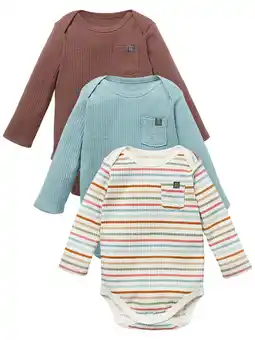 Walmart Modern Moments by Gerber Baby Neutral Organic 3-Pack Long Sleeve Bodysuits, 0/3 Months - 24 Months offer