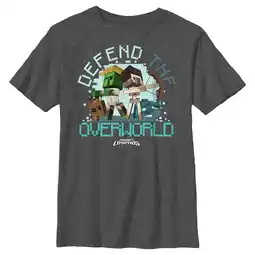 Walmart Boy's Minecraft Legends Defend the Overworld Graphic Tee Charcoal Heather X Large offer