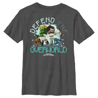 Walmart Boy's Minecraft Legends Defend the Overworld Graphic Tee Charcoal Heather X Large offer