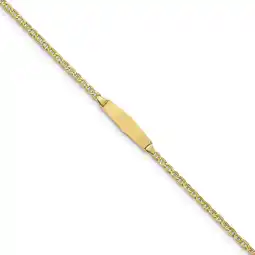 Walmart Primal Gold 14 Karat Yellow Gold Semi-Solid Soft Diamond Shape Anchor ID Bracelet offer