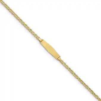 Walmart Primal Gold 14 Karat Yellow Gold Semi-Solid Soft Diamond Shape Anchor ID Bracelet offer