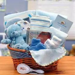Walmart Gift Basket Drop Shipping 890573-B Simply The Baby Basics New Baby Gift Basket- Blue offer