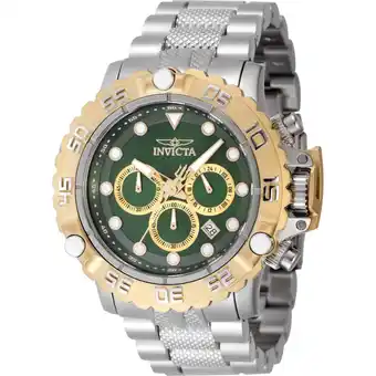 Walmart Invicta Mens Subaqua Automatic Chronograph Green, Gold Dial Watch offer