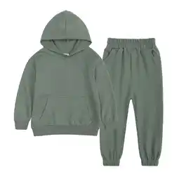 Walmart Outfits for Boys Spring Winter Solid Long Sleeve Pants Hooded Hoodie Sweatshirt Outfits for Girls offer