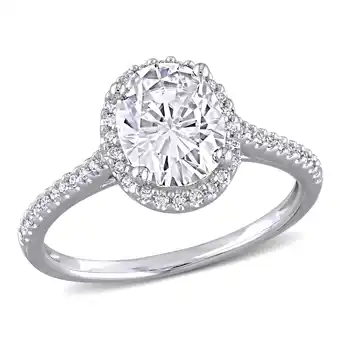 Walmart Everly Women's Created Moissanite and Diamond 14K White Gold Engagement Ring offer
