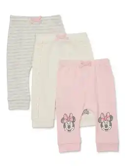 Walmart Disney Baby Wishes + Dreams Minnie Mouse Infant Baby Jogger Pants, 3-Pack, Sizes Newborn-12 Months offer