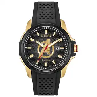Walmart Citizen Men's Eco-Drive Marvel Avengers Black Strap Watch - AW1155-03W offer