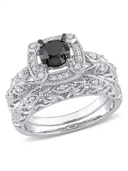 Walmart Everly Women's Diamond Sterling Silver Bridal Set offer
