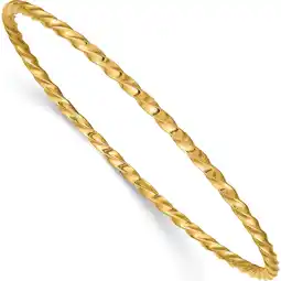 Walmart 10K Yellow Gold 2.50Mm Twisted Slip-On Bangle (Width 2.5) (Length 8) - Jbsp offer