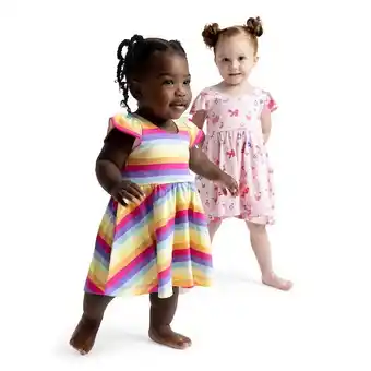 Walmart Paris Hilton x Monica + Andy Organic Cotton Short Sleeve Let's Dance Dress, Sizes 12-18M-5T offer